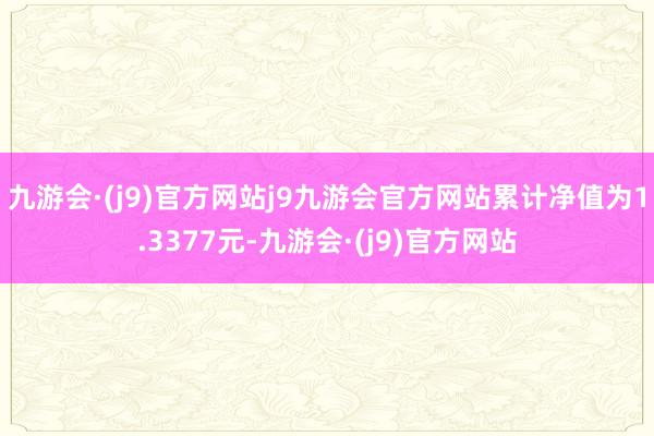 九游会·(j9)官方网站j9九游会官方网站累计净值为1.3377元-九游会·(j9)官方网站